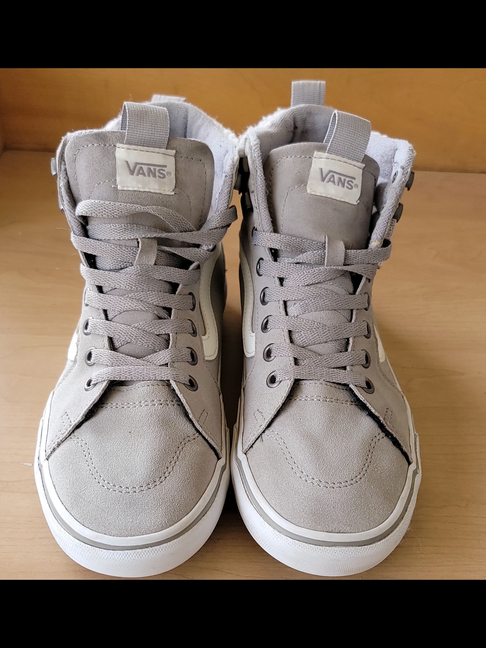 Vans High-Top Sneakers in Light Gray